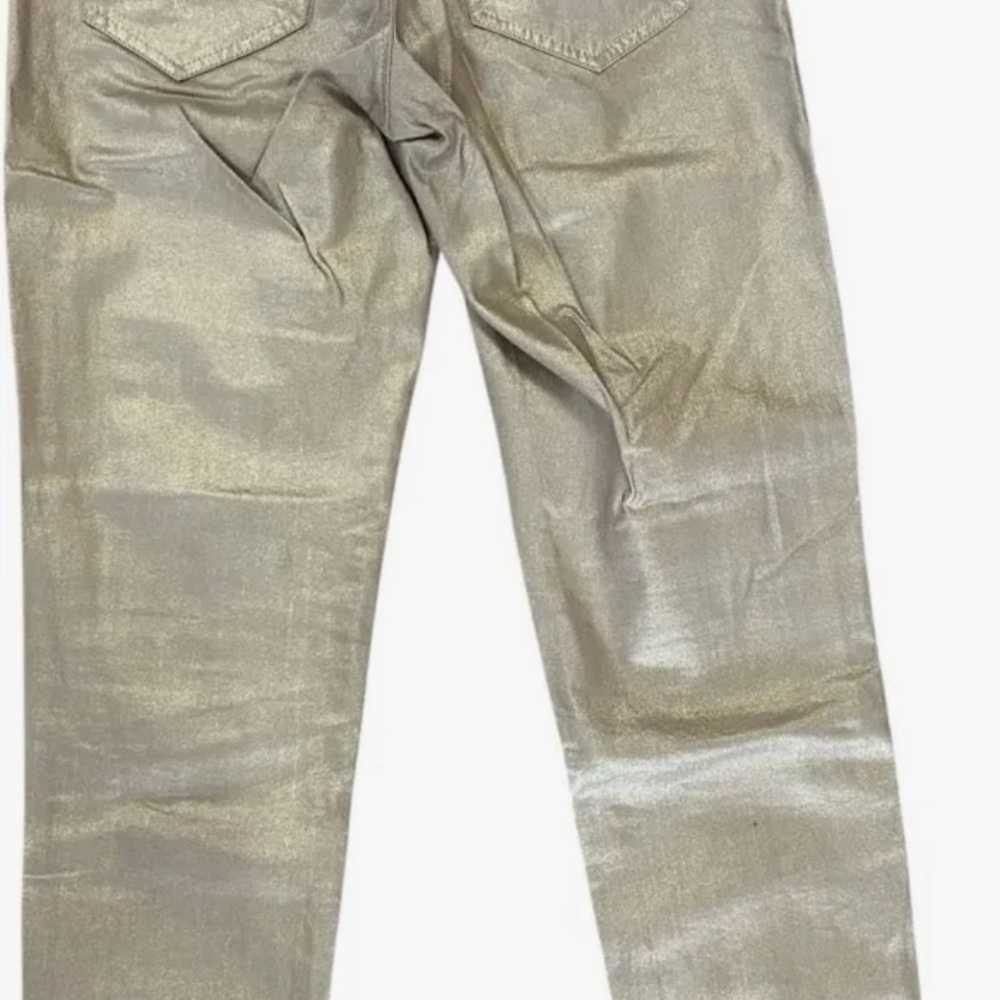 NWOT Lilly Pulitzer Gold Metallic “Worth Skinny” Pants size 6 - Picture 2 of 4